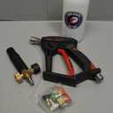 Tool Daily Short Pressure Washer Gun with Foam Cannon, 1/4 Inch Quick Connector, with 5 Pressure Washer Nozzle Tips, 1 Liter