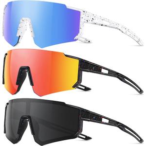 Kids Sunglasses Polarized - UV400 Protection Boys Youth Cycling Goggles Baseball Sunglasses with Glasses Strap