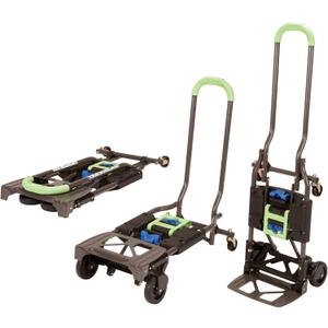 COSCO Shifter Multi-Position Folding Hand Truck and Cart, 300 lb. Weight Capacity, Green, 12222PBG1E