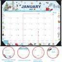 2026-2027 Desk Calendar - Large Desk Calendar 2026-2027, Jul.2026 - Jun.2027, 22" x 17", 12 Months Desktop Calendar with Corner Protectors, Desk Pad, Large Ruled Blocks - 12 Different Themes
