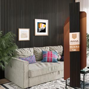 Avana Modern Acoustic Wood Wall Panels – 93.2x11.25 Inch Panels – Fits 94x12 Layout – Sturdy & Durable Wood Panels for Wall