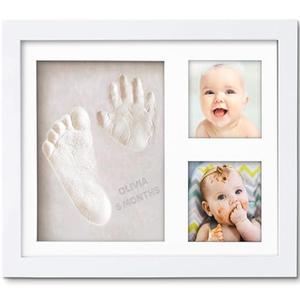 Little Hippo Baby Footprint Kit & Keepsake | Baby Handprint Kit | Baby Hand and Footprint Kit (Alpine White, Standard)