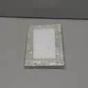 Lahumzco Mother of Pearl Photo Frame 5x7  Handmade Decorative Picture Frame for Tabletop or Wall  Elegant Pearl Inlay Home Dcor for Living Room, Bedroom, Office (Green)