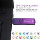SIMMAX 32GB Memory Stick USB 2.0 Flash Drives Swivel Thumb Drive Pen Drive (32GB Purple)