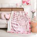 weigelia Dear Mom Throw Blanket - Soft Fleece Throw Blanket for Mom Gifts, Warm & Cozy Mothers Day Birthday from Daughter Son, Lovly Blanket Gift for Bed, Sofa (Pink, 60" x 80")