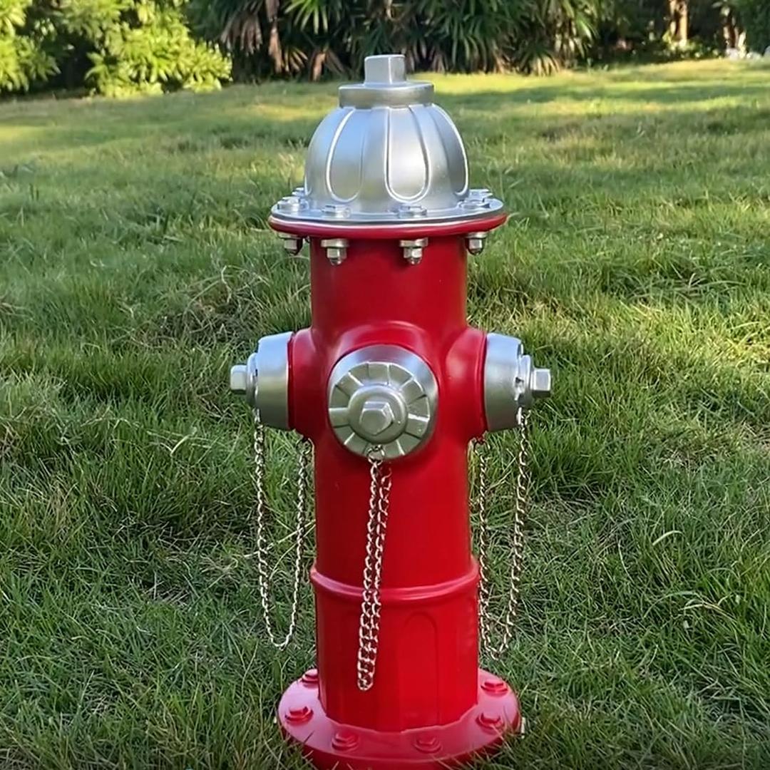 Dog Fire Hydrant Pee Post Statue with 4 Stakes, Fake Fire Hydrant for Dogs to Pee On Puppy Pee Post Training Tool Yard Garden Indoor Lawn Ornament Outdoor Statue (17.5 * 7.3 inch)
