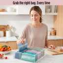 Food Storage Bag Organizer for Kitchen Drawer & Wall Mount – Clear Storage Organizer Compatible with Gallon, Quart, Sandwich & Snack Bags – Acrylic Baggie Organizer Holder (Clear)