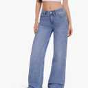 Women's Low Rise Wide Leg Denim with No Stretch Junior Jeans.31