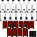 Wine Bottle 24PCS 100 ML Glass Bottles with Lids 3 oz Clear Glass Bottles with Cork Empty Wine Bottle with Stopper for Beverages Drinks Beer Water Soda