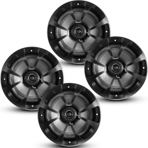 2 Pairs 2-Way Coaxial Car Audio Speakers Full Range Speakers with Powerful Sound and Easy Installation Enhanced Bass Response Black Car Loudspeaker (6.5")