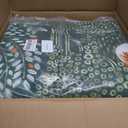 Cute Aesthetic Bedroom Rug, Ultra Thin Vintage Abstract 5x7 Carpet Washable, Boho Floral Botanical Area Rug for Living Room Entryway Kitchen Dorm, Green Woodland Forest Nature Kids Rug Nursery Carpet