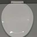 KOHLER Broadwood Quiet-Close, Elongated Toilet Seat Soft Close, Durable Wood, Easy Installation, Universal Fit, Home Essentials, White Finish, K-25881-0