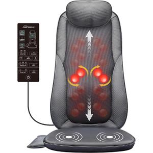 Snailax Back Massager with Heat, Shiatsu Massage Chair Pad for Back Pain, Rolling Kneading Massage Seat Cushion, Gifts for Women/Men, Stress Relax at Home Office