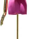 Female Rose Red Velvet Dress Form Mannequin, Woman Dark Shinning Velvet Half Body Torso with Golden Arms, 1 Color (Rose Red)