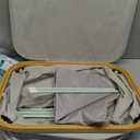 Foldable Bamboo Laundry Hamper with Lid - Decor Essentials for Any Room - Extra Large - Rectangular - Gray