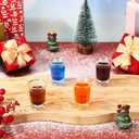 Nosiny 24 Pcs Christmas Shot Glasses 1.2 oz Team Naughty Team Nice Novelty Acrylic Shot Cups Acrylic Clear Christmas Party Favors for Adults Supplies Gifts (Tree Style)