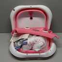 Collapsible Baby Bathtub for Newborns to Toddler with Real-time Temp Monitor & Floating Cushion,Portable Travel Tub for 0-36 Month, Foldable Baby Bath Tub for Infants Girl (Pink)