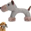 Linen Animal Shape Cotton Rope Dog Chew Toy, Squeaky, Sturdy Linen Fabric (Dog)