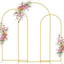 Asee'm Arch Backdrop Stand Set of 3 Gold Metal Arched Frame (7.2FT, 6FT, 6FT) for Wedding Parties Birthday Ceremony Graduation Anniversary Baby Shower Floral Background Decoration
