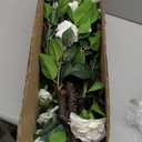 Artificial Flower Trees Indoor,  2 Pieces  Faux Floral Plants 36 Inch Faux Blooming Camellia Spike Design White Blossom Outdoor Decoration