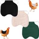 Gosknor 3pcs Chicken Saddle for Hens, Comfortable Hen Aprons Chicken Back & Side Protector Outdoor Poultry Feather Protector Accessories (Green, Black, Khaki)