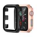 2 Pack Hard Case for Apple Watch Series Series 3/2/1 42mm [Full Protection], Built-in Screen Protector [Touch Sensitive] Slim Bumper Cover for iWatch S3/S2/S1 Accessories 42mm, Black+Rose Gold