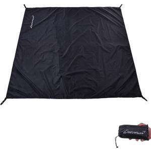 Clostnature Tent Footprint - Waterproof Camping Tarp, Heavy Duty Tent Floor Saver, Ultralight Ground Sheet Mat for Hiking, Backpacking, Hammock, Beach - Storage Bag Included (87'' x 59'', Black)
