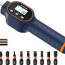 GOYOJO Digital Torque Screwdriver 7.08-70.8 in-lb/0.8-8Nm, 1/4 Adjustable Inch Pound Torque Wrench Screwdriver Set with Strong Magnetic Bits,999 Data, for Gunsmithing, Electronics and Mounting