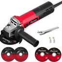 AVID POWER Angle Grinder 4-1/2 inch Electric Grinder Tools 750W 6.5 Amp Metal Grinder, 11500 RPM, with Grinding and Cutting Wheels, Auxiliary Handle, Wrench for Cutting and Grinding