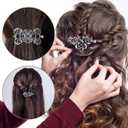 Syhood 6 Pcs Vintage Celtic Hair Accessories Silver Viking Hair Slide Hairpins Celtic Hairs Clips Knot Stick Vintage Metal Barrette Pin Retro Accessories for Women