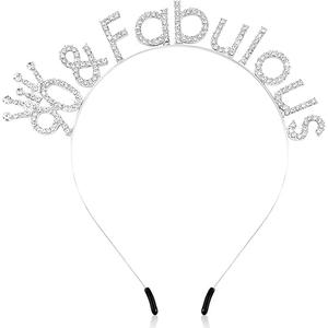 5 Pack SuPoo 90th Birthday Headband Crown 90th Birthday Decorations for Women 90 & Fabulous Birthday Tiara 90 Year Old Decoration, Silver 5 Pack SuPoo 90th Birthday Headband Crown 90th Birthday Decorations for Women 90 & Fabulous Birthday Tiara 90 Year Old Decoration, Silver