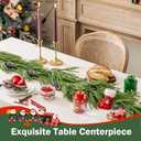 12 Bundles Artificial Norfolk Pine Branches, 18Inches Real Touch Pine Stems Christmas Greenery Stems with 8 Snowy Pinecone Stems for Christmas Home Dcor Vase DIY Crafts