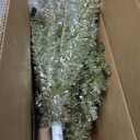 National Tree Company 7 ft Unlit Champagne Gold Tinsel Slim Artificial Christmas Tree, 640 Tips, Includes Stand