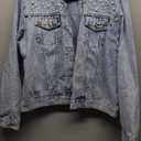 Kedera Women Oversized Denim Jacket Embroidered Pearls Beading Jeans Coat, XL