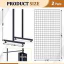 Yaocom 2 Set Grid Wall Panels, 2.5' x 4.8' Gridwall Panels Display with Ez Slide-On Grid Legs, No Hardware or Tools Required