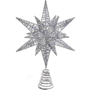 Kurt S. Adler D3347 Treetop, Silver, 15.5 inch