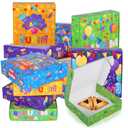 24 Pcs Purim Hamentaschen Cookies Box Shortbread Gift Boxes Basket Happy Purim Boxes for Event Home School Office Mom Dad Friends Gift Box Jewish Party Decorations