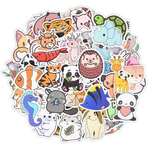 KELOOF 100 Pieces Colorful Cartoon Kids Stickers, Cute Aesthetic Waterproof Vinyl Animal Stickers for Kids, Girls and Teens Decoration Water Bottle Laptop Phone Skateboard