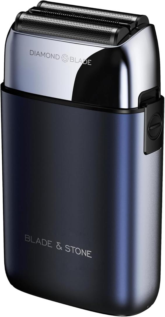Blade & Stone PS501 Foil Shaver for Men  Dual Foil Cordless Shaver with Graphene-X Blades and 8000 RPM Digital Motor  All-Metal, Rechargeable Wet and Dry Razor  Dark Night
