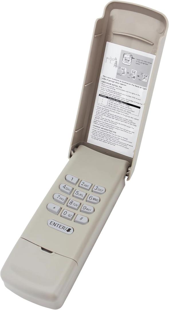 Garage Door Opener Keypad for Liftmaster Chamberlain Craftsman Openers with Learn Button, Replaces 877MAX G940EV-P2 878MAX 377LM 977LM 877LM 66LM, Wireless Keyless Entry Outside Remote