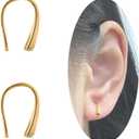 Tiny Pull Through Earrings Small Threader Earrings S999 Sterling Silver Earrings Hypoallergenic Teardrop Earrings Drop Earrings for Women Trendy - Silver & Gold