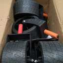 Collapsible Wagon with Big Wheels, Beach Wagons Carts Foldable with All-Terrain Wheels, Large Weight Capacity Heavy Duty Carts with Cup Holders for Camping, Garden, Sports, Grocery, Carbon Black