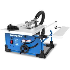 8-1/4-Inch Table Saw, 15-Amp 5500 RPM Motor, Heavy-Duty 80T Blade | Compact Woodworking Saw with Extendable Cast-Iron Table, 0-45° Bevel & Rip Fence, Ergonomic & Easy to Use for Home DIY