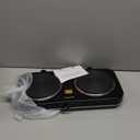 Electric Hot Plate, 2200W Countertop Burner, Cast Iron 2 Burners, Portable Electric Burner Stove, Portable Double Burners for Cooking,Easy to Clean, Black