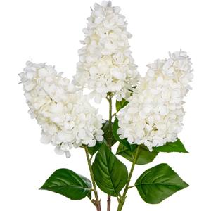 3PCS Fake Flowers Hydrangea Artificial Flowers 28" Long Stem White Faux Flowers for Vase, Real Touch Silk Flowers Dcor for Floral Arrangement Home Farmhouse Office Hotel Decoration
