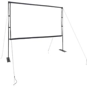 120 Inch Projection Screen with Stands, 16:9 HD Portable Projector Screen for Outdoor Indoor Movie Theater, Matte White Polyester Fabric