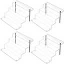LileZbox Acrylic Display Risers Shelf for Pops Figures, Clear 4-Step Display Stand for Display Or Collection(12 X 11 X 8.8 In) (large-4 pack)