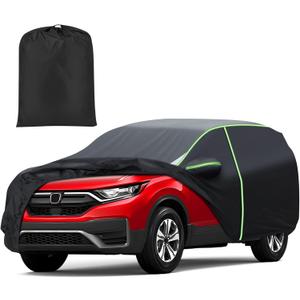 Mixsuper Liner Car Cover for Honda CR-V 2007-2016 & 2017-2026, 7 Layers Waterproof All Weather Full Car Cover with Driver Side Zipper Door & Reflective Strips