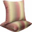 JMGBird Outdoor Pillows Set of 2 with Inserts - 18x18 Weather-Resistant Throw Pillows for Patio Furniture, Dark Red Striped Decorative Cushions