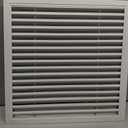 Aluminum Air Vent Grille, 15 x 15 Inch(Duct Opening) Exhaust Vent Cover Louvered Vent Grill for Wall Door Ceiling Cabinet Wardrobe Radiator Heating System, Matte White, One Size